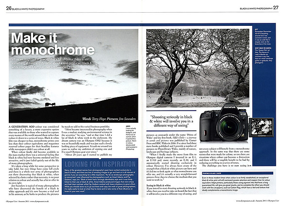 Article for Olympus User magazine