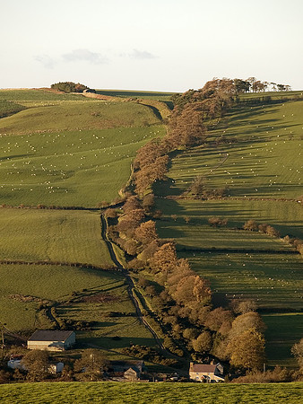 p 6, Offa's Dyke climbs behind Garbett Hall, Shropshire