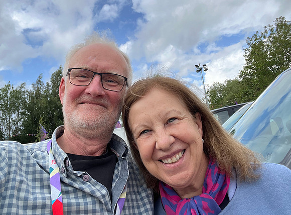 Selfie with Lyse Doucet, Hay Festival 2025
